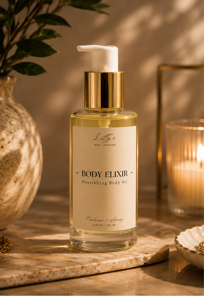 Body Elixir Nourishing Body Oil – Nectarine & Honey